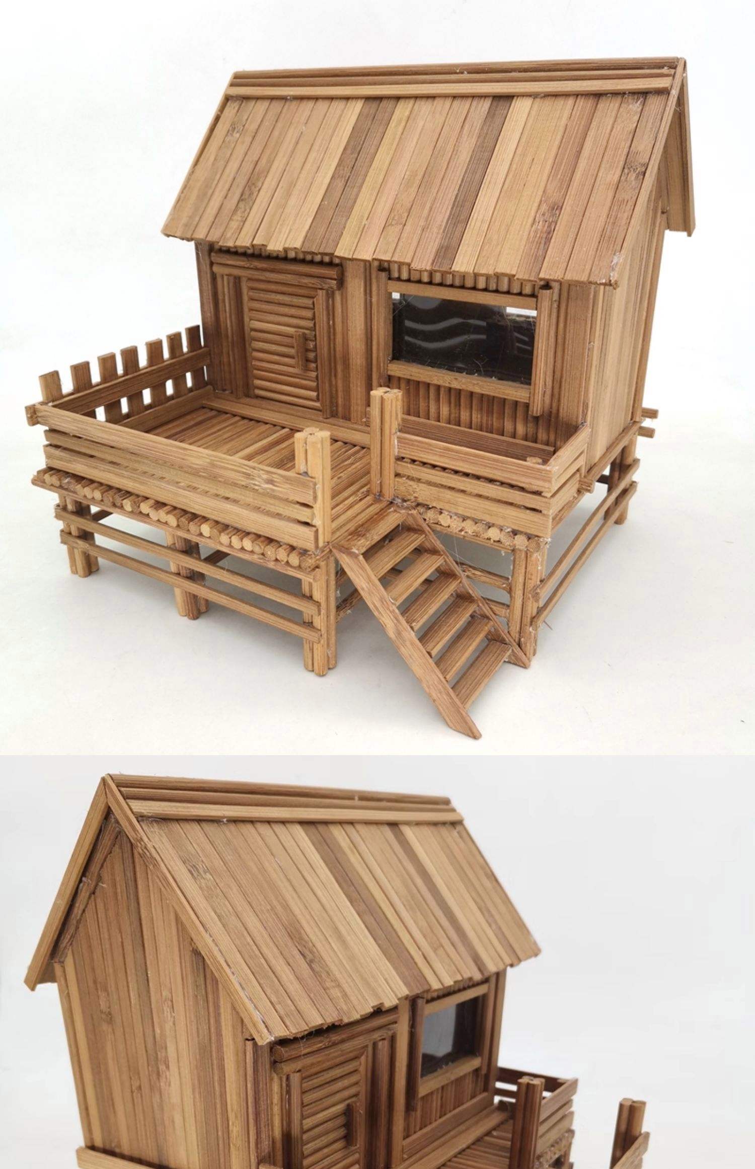 碳色小木屋建筑模型DIY 手工打造立体构成艺术